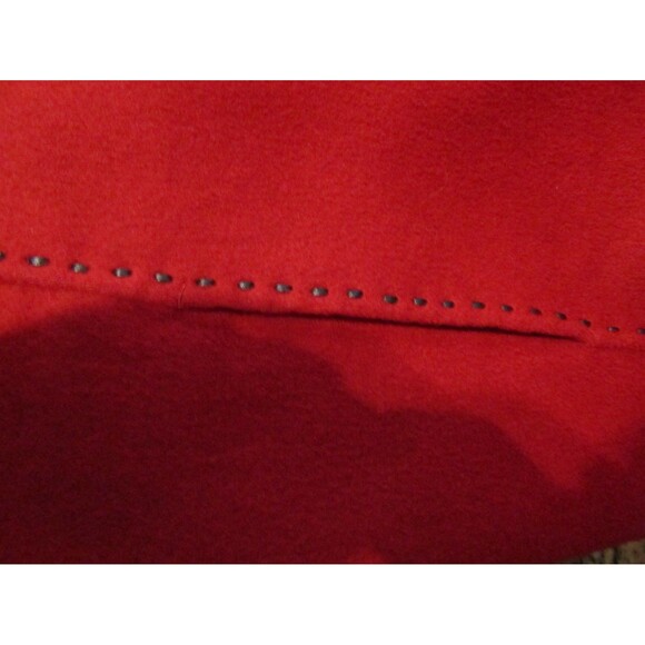 Lafayette 148 NY Jacket 100% Wool Red Hidden Buttons Black Stitching Size M - Picture 7 of 8